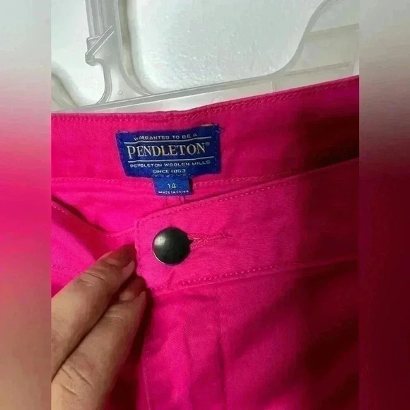 Pendleton Cotton Blend Pink Pants Size 14 - Picture 2 of 4